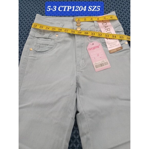 WAIST 28 INCHES SIZE 5 FLARE JEANS STRETCH DENIM PUSH UP BLUE 5-3 CTP1204  SZ5 - Picture 2 of 11